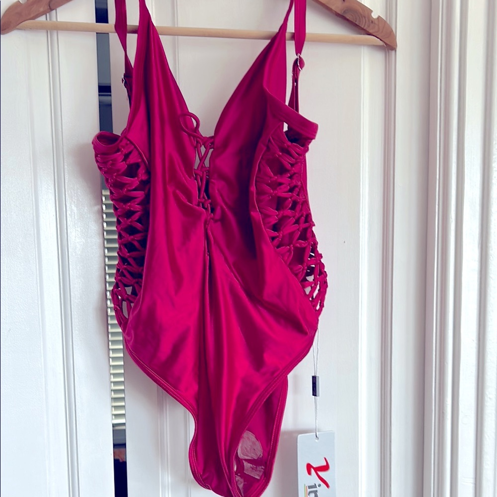 Yira swim pink one piece NWT